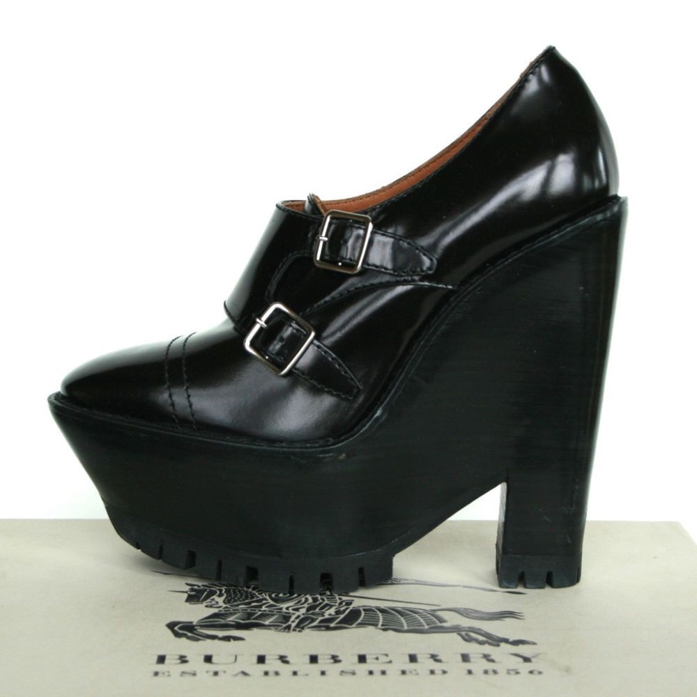 BURBERRY PRORSUM Monk strap wedge - size 37